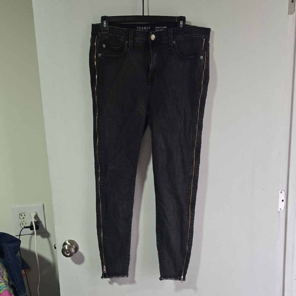 Torrid Black Skinny Jeans Stretch Denim